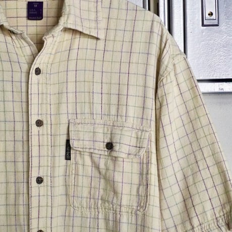 old mont-bell  Guatemalan Hand Woven shirts S/S