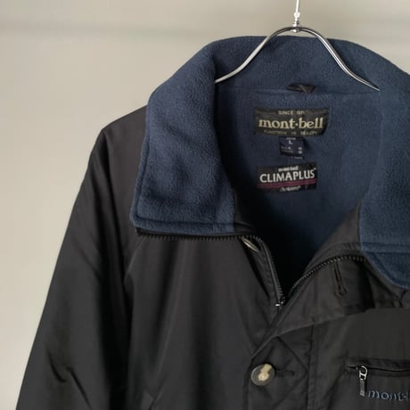 old mont-bell nylon fleece coat black