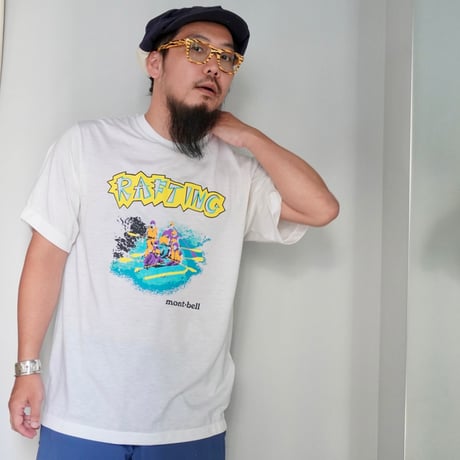 old mont-bell good print Tee