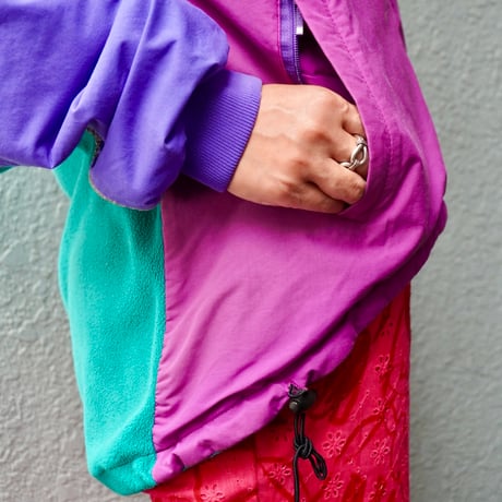 old mont-bell nylon fleece switching jacket