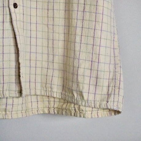 old mont-bell  Guatemalan Hand Woven shirts S/S