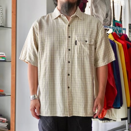 old mont-bell  Guatemalan Hand Woven shirts S/S