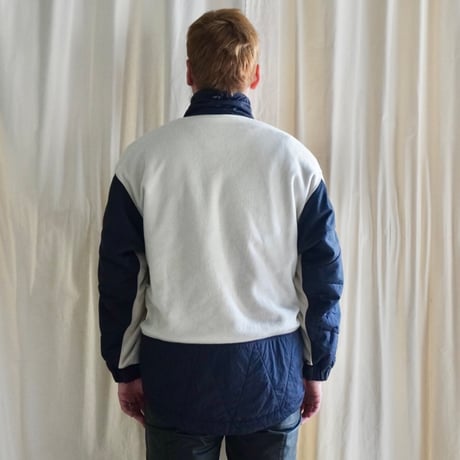 old mont-bell half zip fleece switching nylon OVAL LOGO