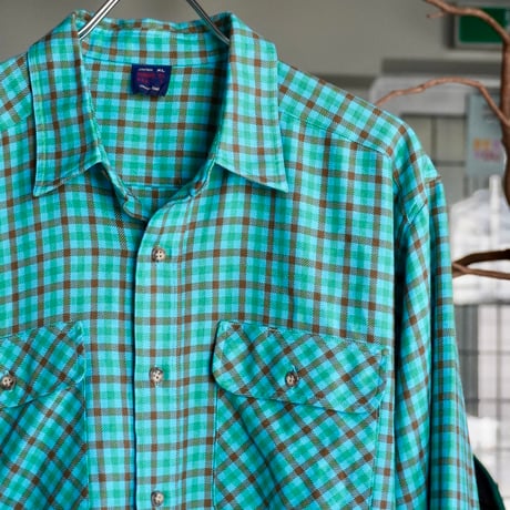 old mont-bell plaid shirt
