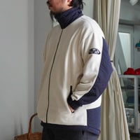 old mont-bell fleece switching nylon jacket OVAL LOGO