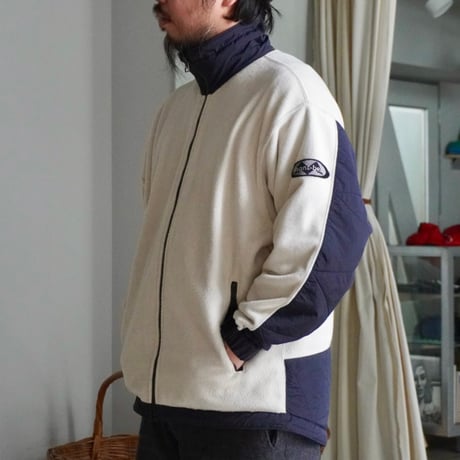 old mont-bell fleece switching nylon jacket OVAL LOGO