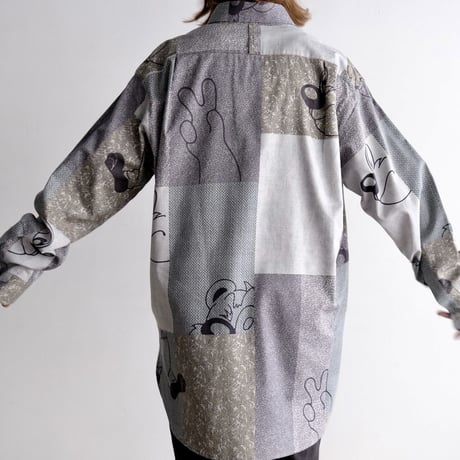 N.C.  "O.F SHIRT"  character gray