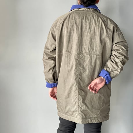 old mont-bell nylon fleece coat beige khaki