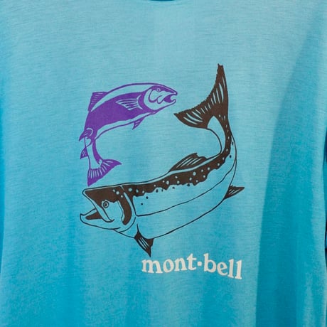 old mont-bell good print Tee