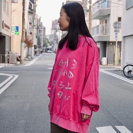 mate sweat  pink × silver