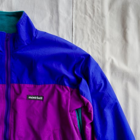 old mont-bell nylon fleece switching jacket