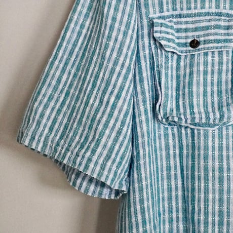 old mont-bell  Guatemalan Hand Woven shirts S/S