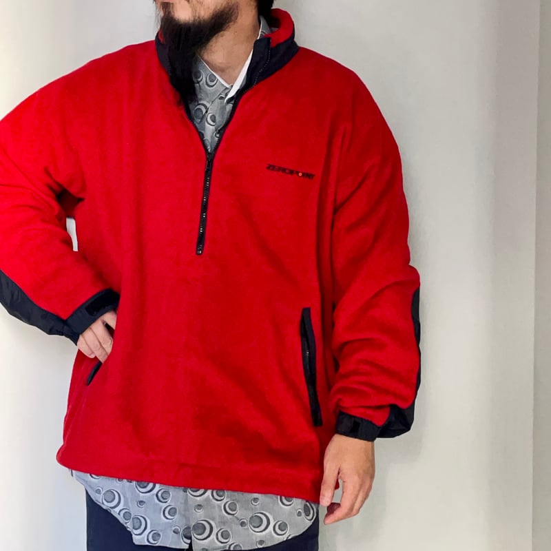 モンベルmont-bell　 ♯0 old mont-bell ZERO POINT fleece half zip P/O |