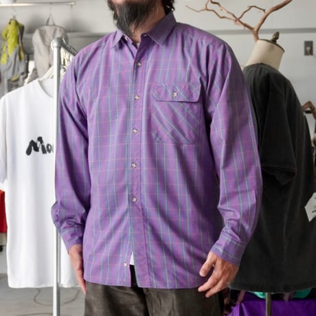 old mont-bell plaid shirt