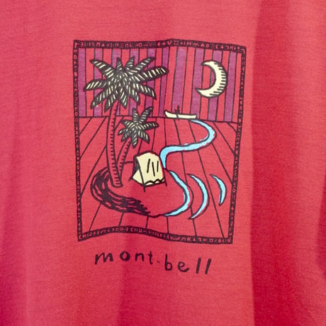 old mont-bell good print Tee