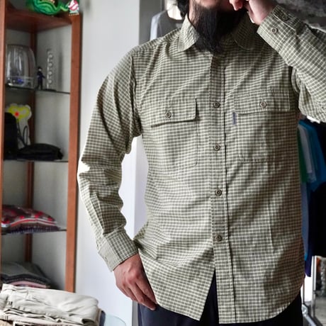 old mont-bell plaid shirt