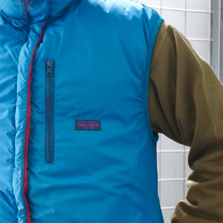 old mont-bell down vest  reversible