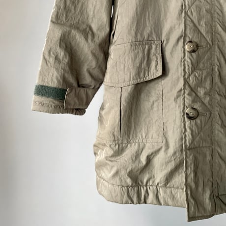 old mont-bell nylon fleece coat beige khaki
