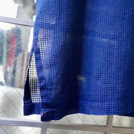 open collar sheer shirt S/S