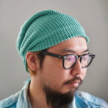Cotton mesh knit cap