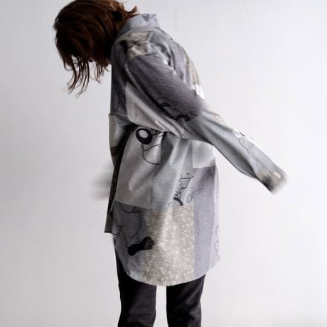 N.C.  "O.F SHIRT"  character gray