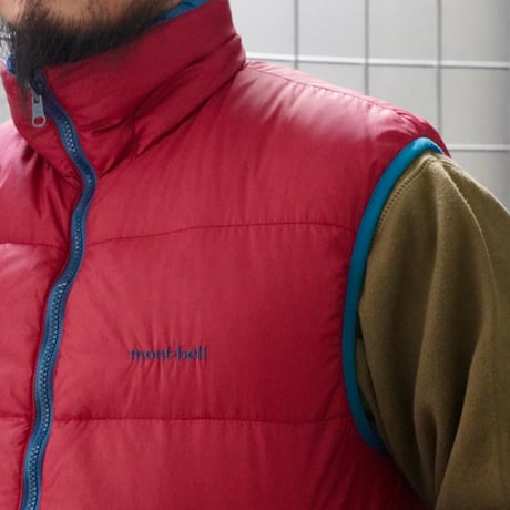old mont-bell down vest  reversible