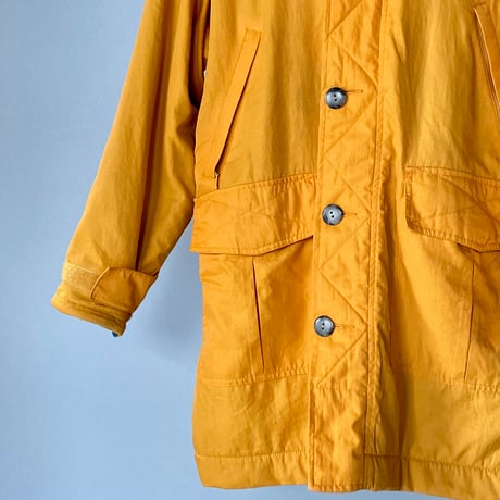 old mont-bell nylon fleece coat yellow
