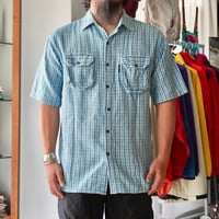old mont-bell  Guatemalan Hand Woven shirts S/S