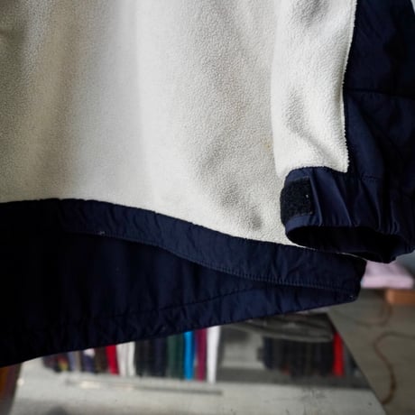 old mont-bell half zip fleece switching nylon OVAL LOGO