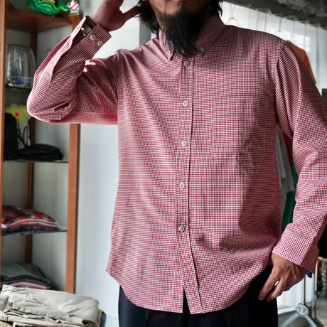 old mont-bell plaid shirt