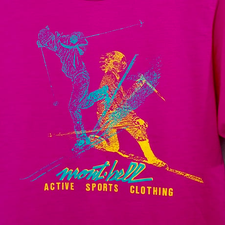 old mont-bell good print Tee