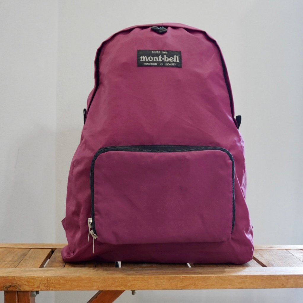 used 90s oldmont-bellパッカブルナイロンバックパックパープル mont-bellオールド モンベル 90s パッカブル バックパック