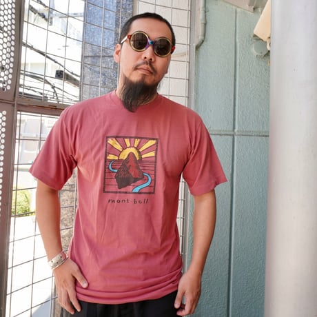 old mont-bell good print Tee