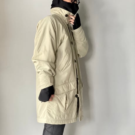 old mont-bell nylon fleece coat cream