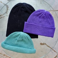Cotton mesh knit cap