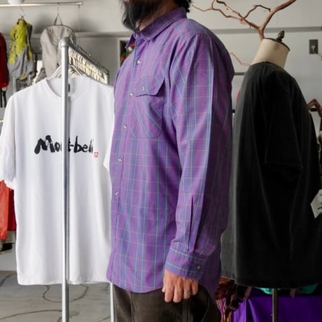 old mont-bell plaid shirt