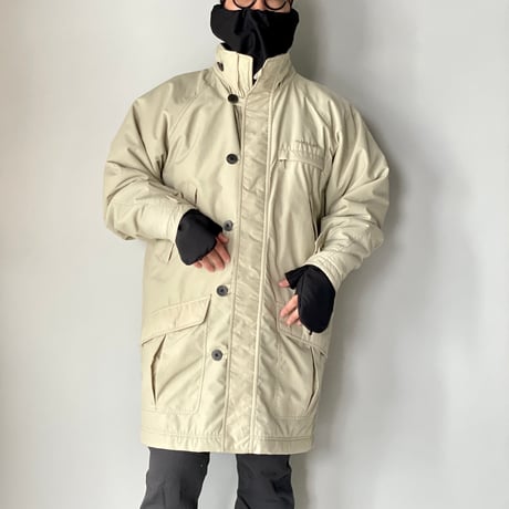 old mont-bell nylon fleece coat cream