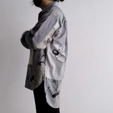 N.C.  "O.F SHIRT"  character gray