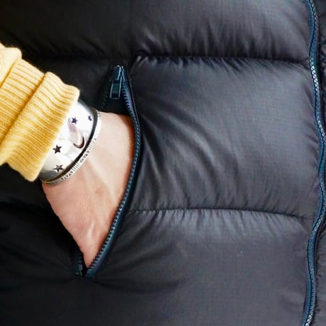 old mont-bell down vest reversible