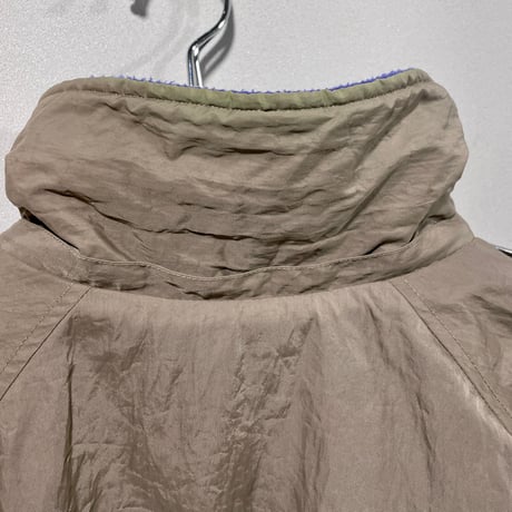 old mont-bell nylon fleece coat beige khaki