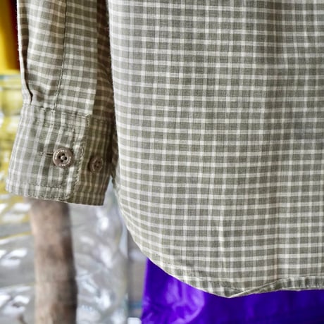 old mont-bell plaid shirt
