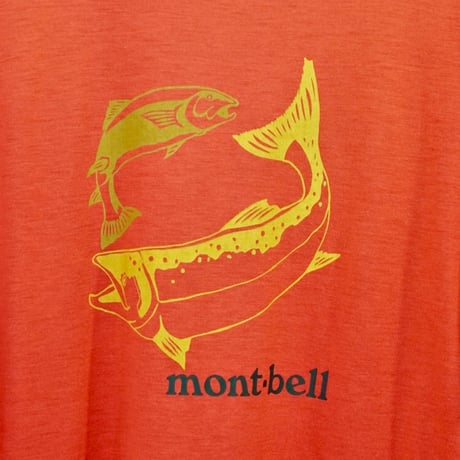 old mont-bell good print Tee