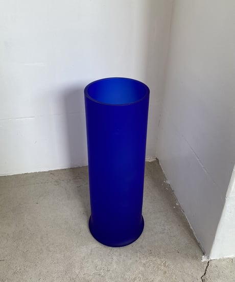 Blue Glass Flower Vase