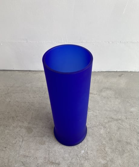 Blue Glass Flower Vase