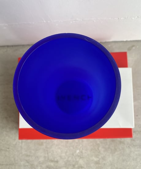 Blue Glass Flower Vase