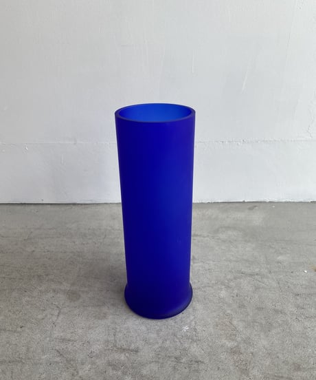 Blue Glass Flower Vase