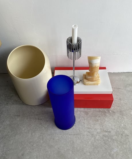 Blue Glass Flower Vase
