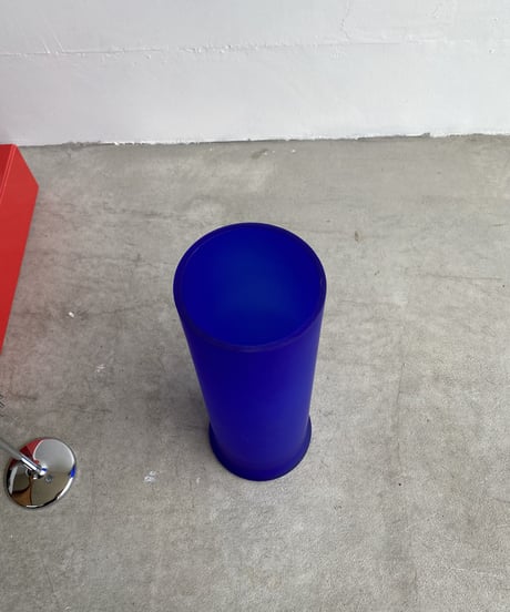 Blue Glass Flower Vase