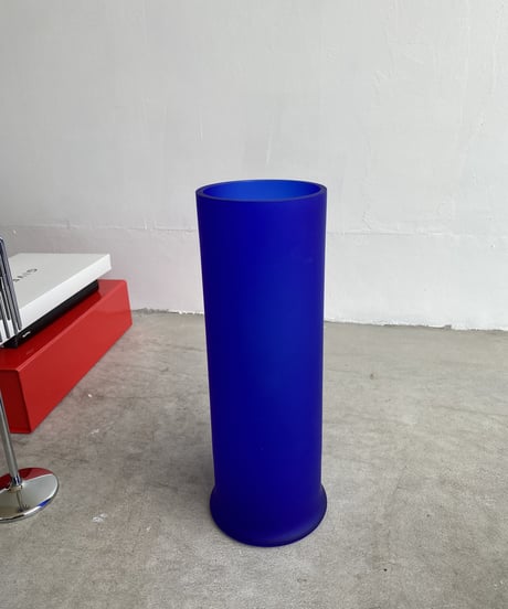 Blue Glass Flower Vase