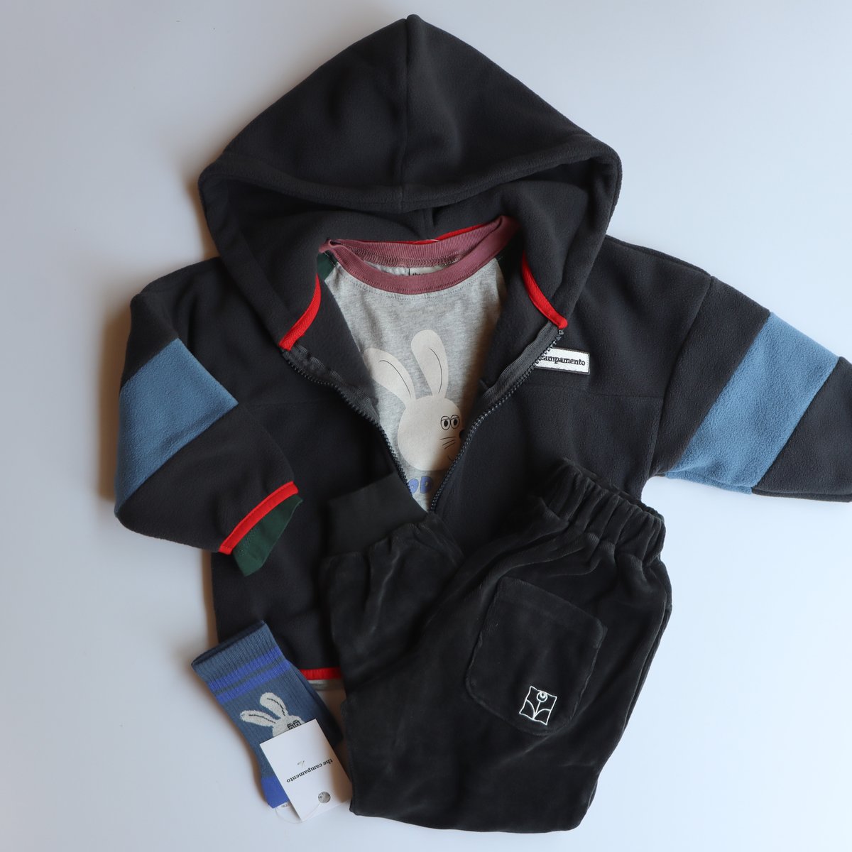 ラスト1【the campamento】GREY VELOUR JOGGING | Oggi.